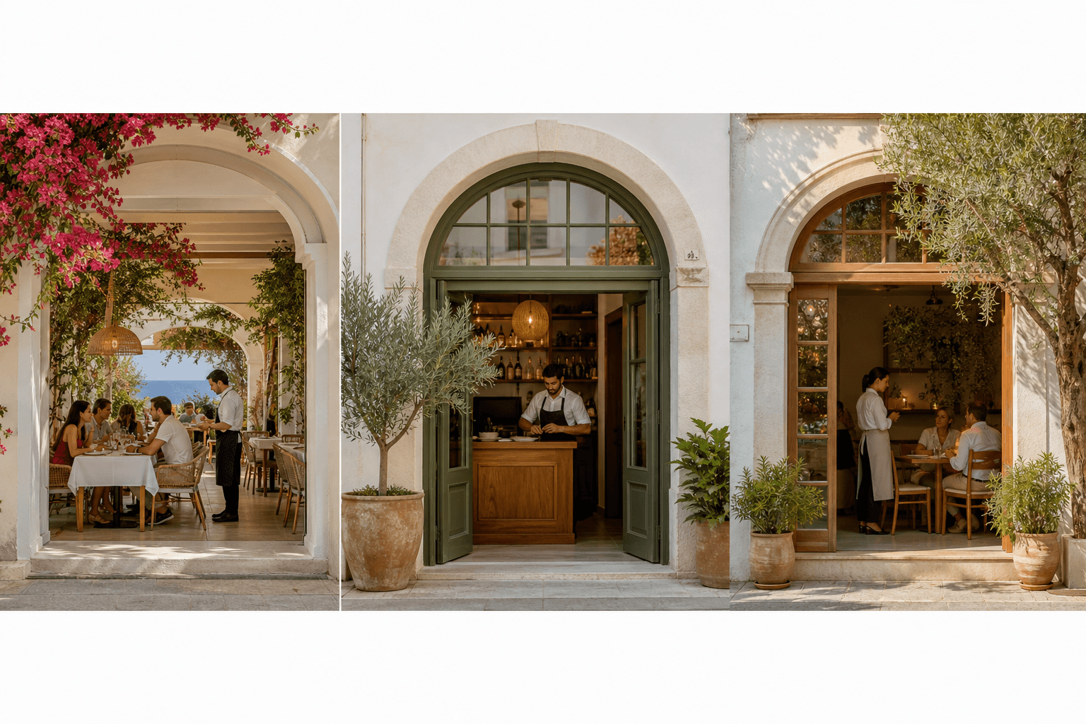 Tres restaurantes que forman parte de un mismo grupo.